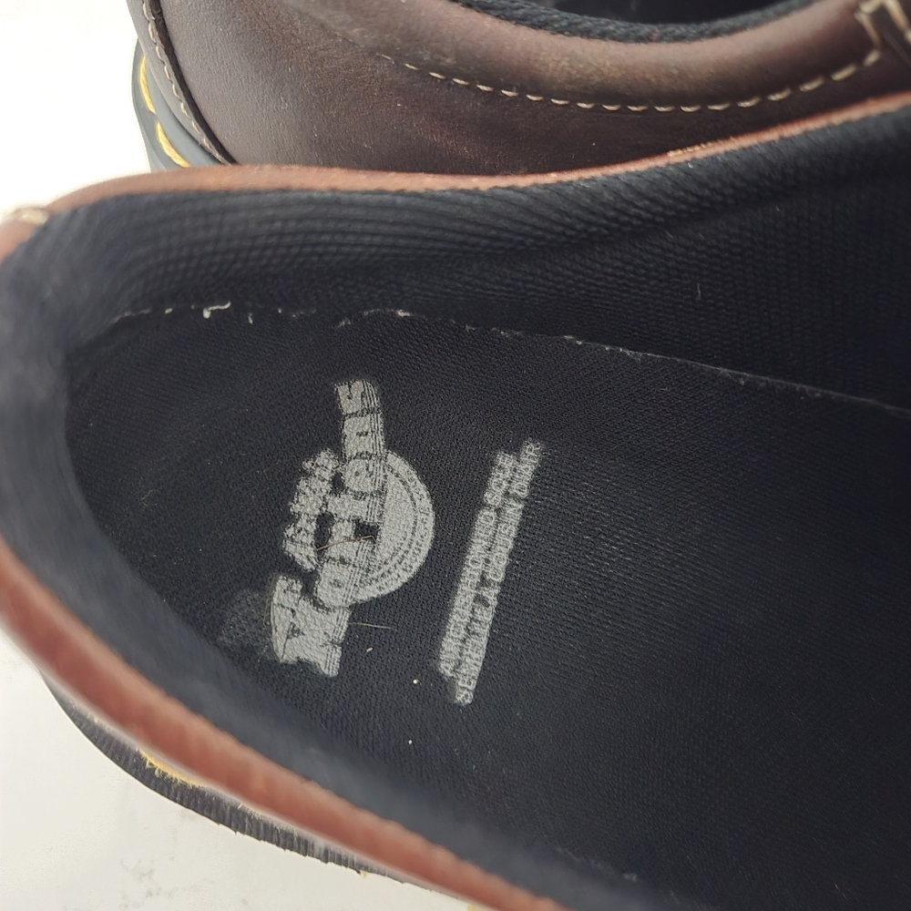 Vintage Y2K Dr. Martens Chunky Platform Brown Leather Church Monkey Shoes Mens 5 - Picture 4 of 14